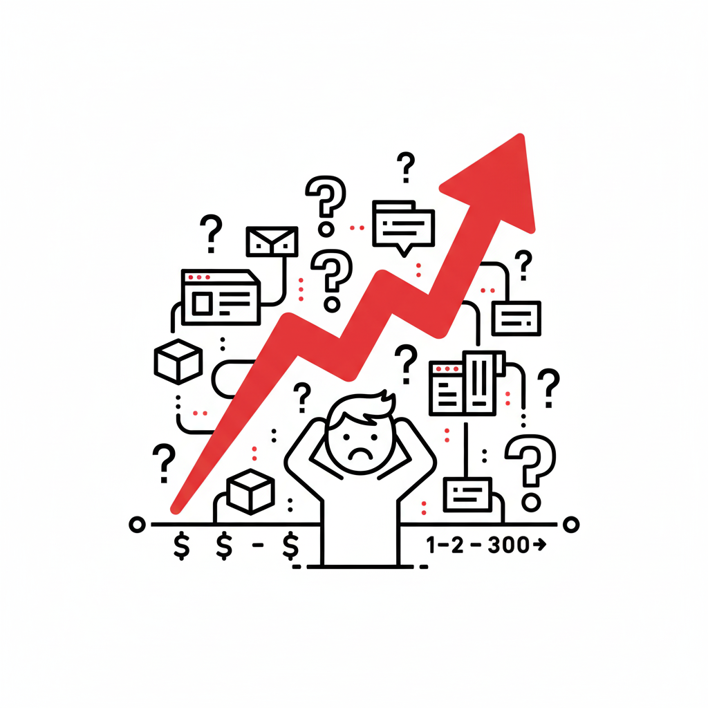 Illustration of escalating cloud and vendor costs